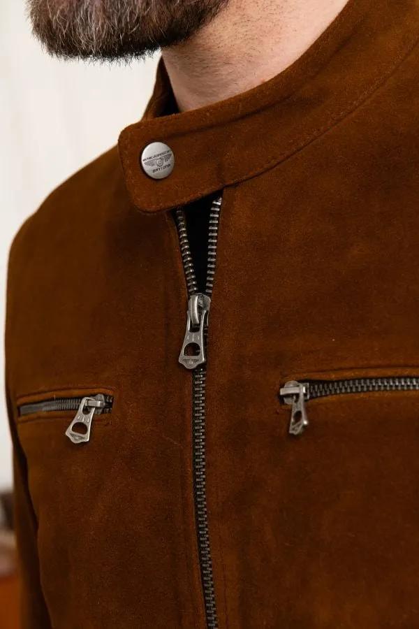 Chaqueta Hombre Daytona Iron Cow Yukon Dark Cognac