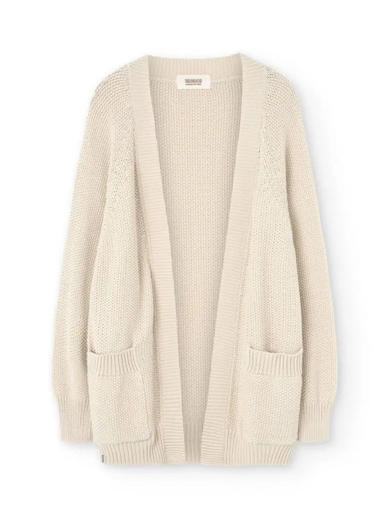 Chaqueta larga de algodón orgánico crudo