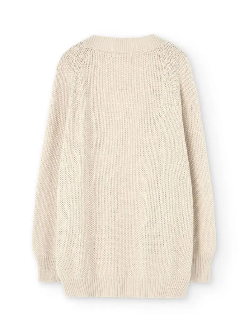 Chaqueta larga de algodón orgánico crudo