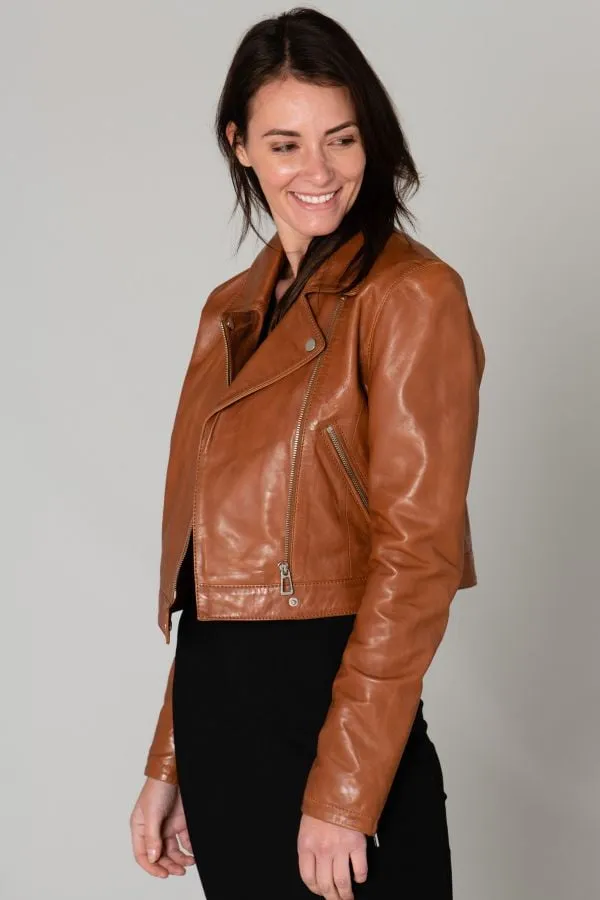 Chaqueta Mujeres Rose Garden Fleur Lamb Castel Tan