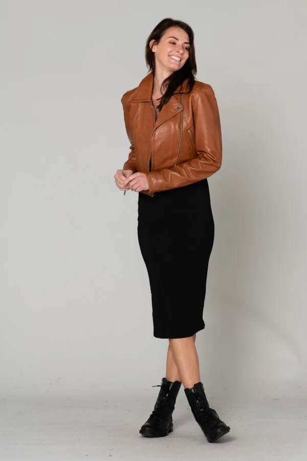 Chaqueta Mujeres Rose Garden Fleur Lamb Castel Tan