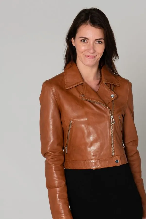 Chaqueta Mujeres Rose Garden Fleur Lamb Castel Tan