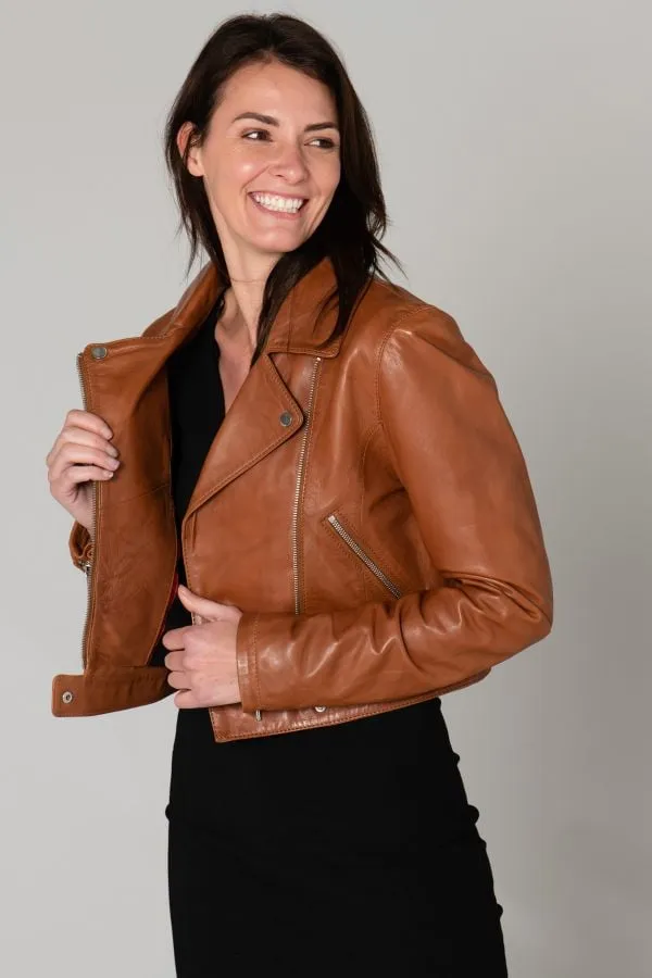 Chaqueta Mujeres Rose Garden Fleur Lamb Castel Tan