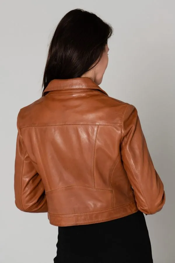 Chaqueta Mujeres Rose Garden Fleur Lamb Castel Tan