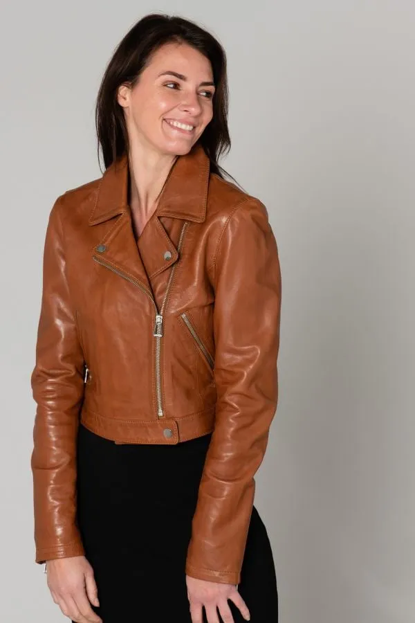 Chaqueta Mujeres Rose Garden Fleur Lamb Castel Tan