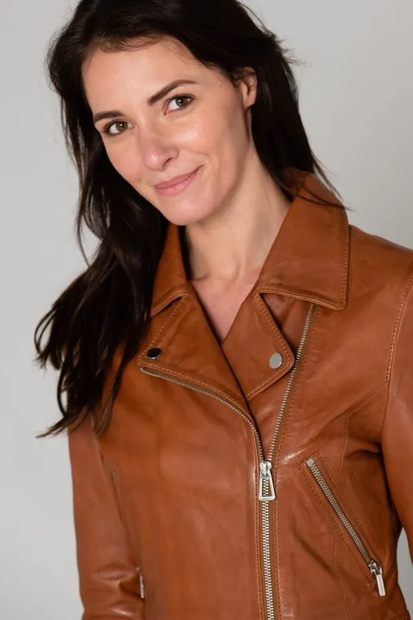 Chaqueta Mujeres Rose Garden Fleur Lamb Castel Tan