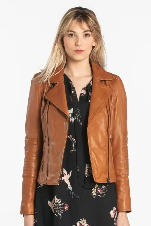 Chaqueta Mujeres Rose Garden Tempa Lamb Ruby Cognac