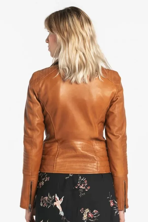 Chaqueta Mujeres Rose Garden Tempa Lamb Ruby Cognac