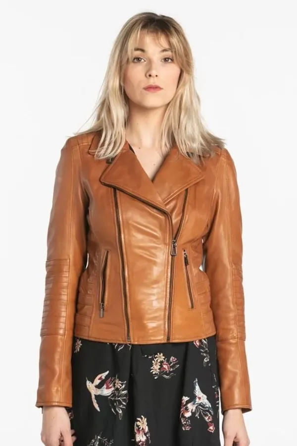 Chaqueta Mujeres Rose Garden Tempa Lamb Ruby Cognac