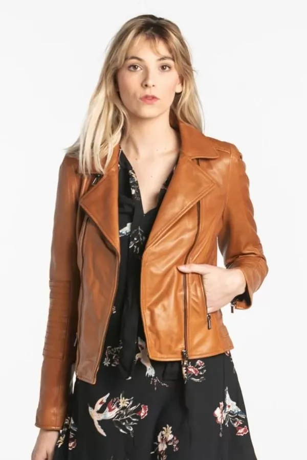 Chaqueta Mujeres Rose Garden Tempa Lamb Ruby Cognac