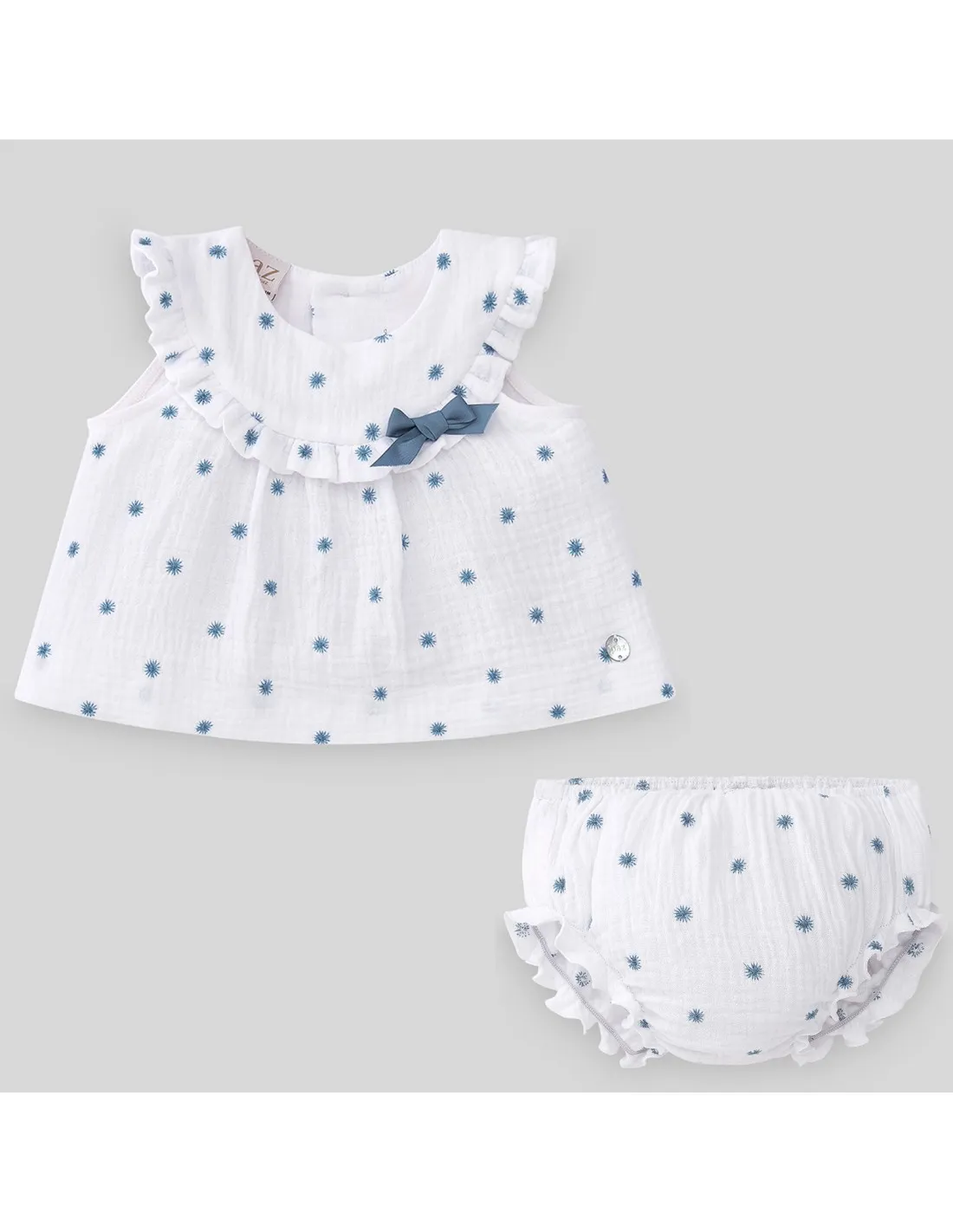 CJTO. VESTIDO CORTO+BRAGA BAMBULA CON ESTRELLAS CEO 150776 P