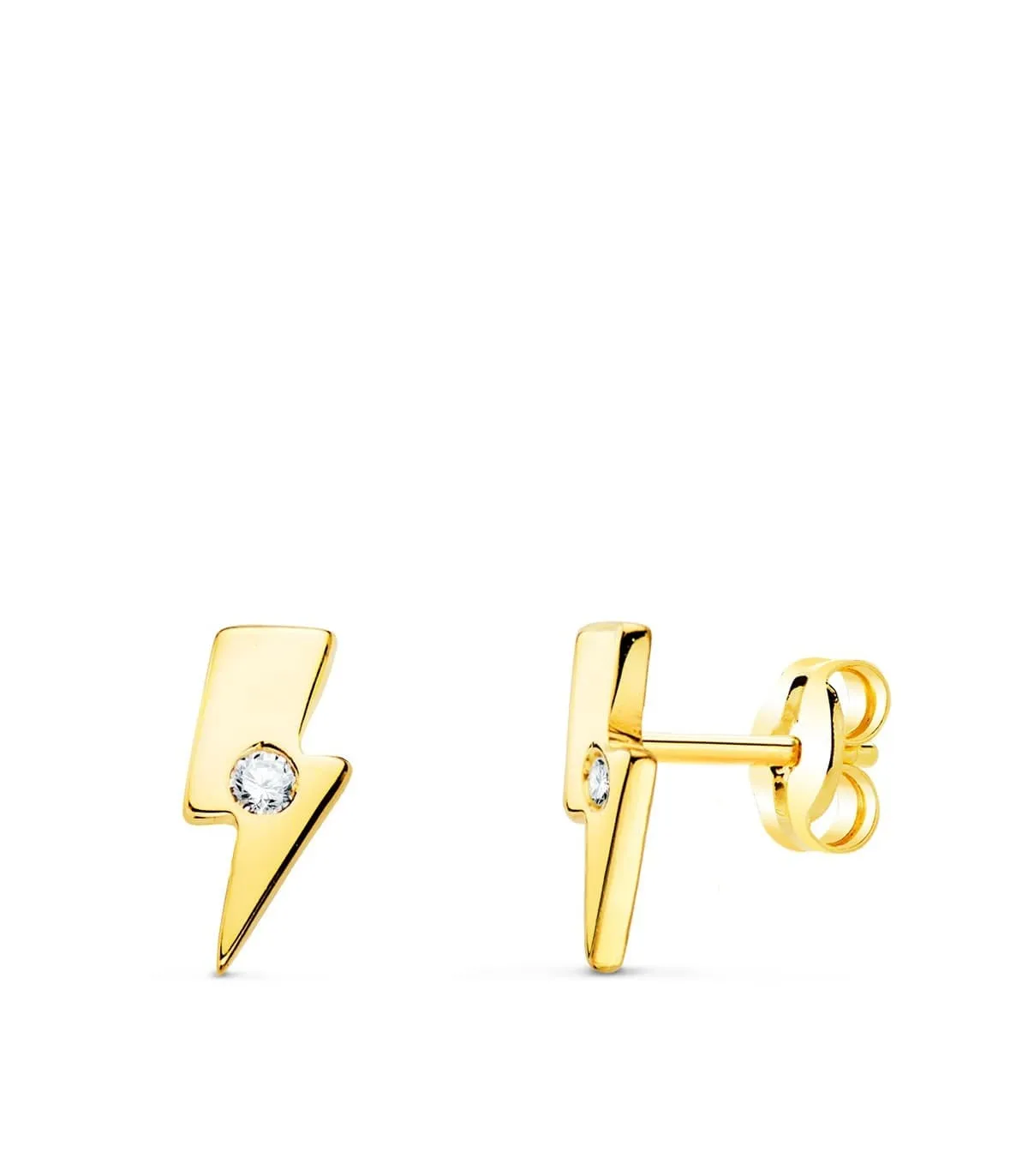 Clous d'oreilles Or 18K Foudre