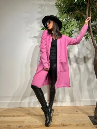 Cárdigan Desflecado RASHMEER Rosa