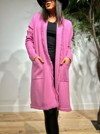 Cárdigan Desflecado RASHMEER Rosa