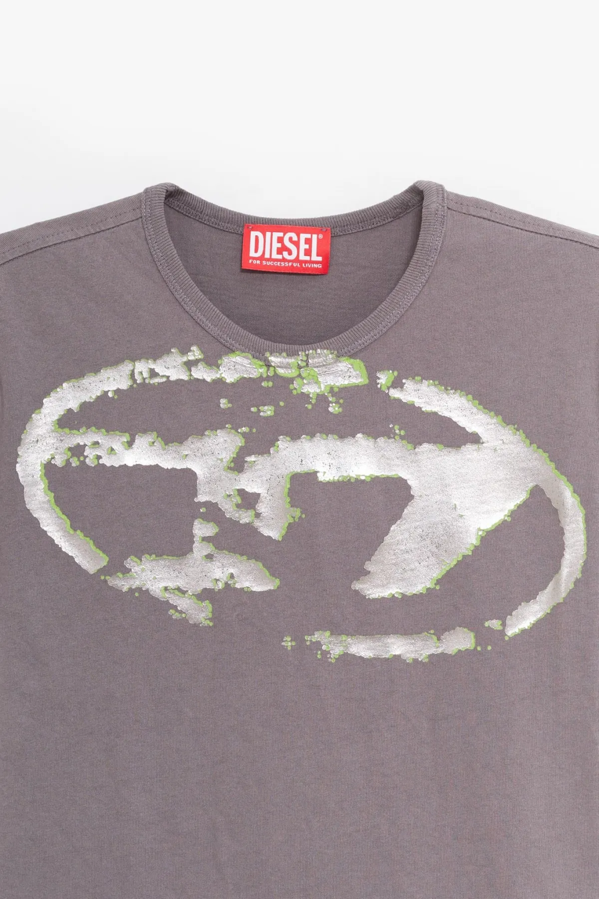 DIESEL GREY TUNCUTIELONGP14 TSHIRT