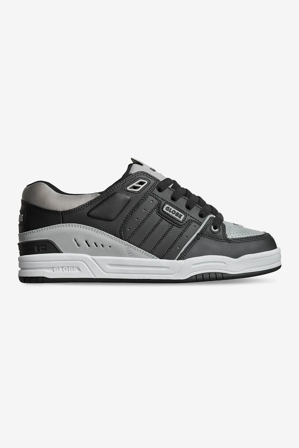 FUSION  BLACK/STEEL/WHITE  SKATE SHOES