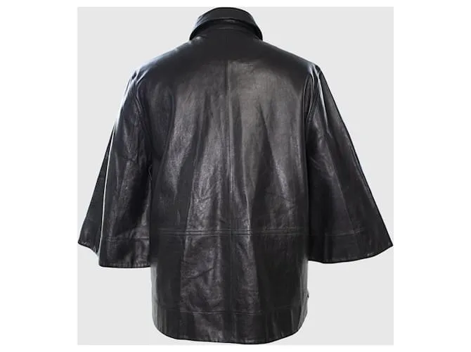 Ganni Chaqueta estilo camisa con botones negra Negro 