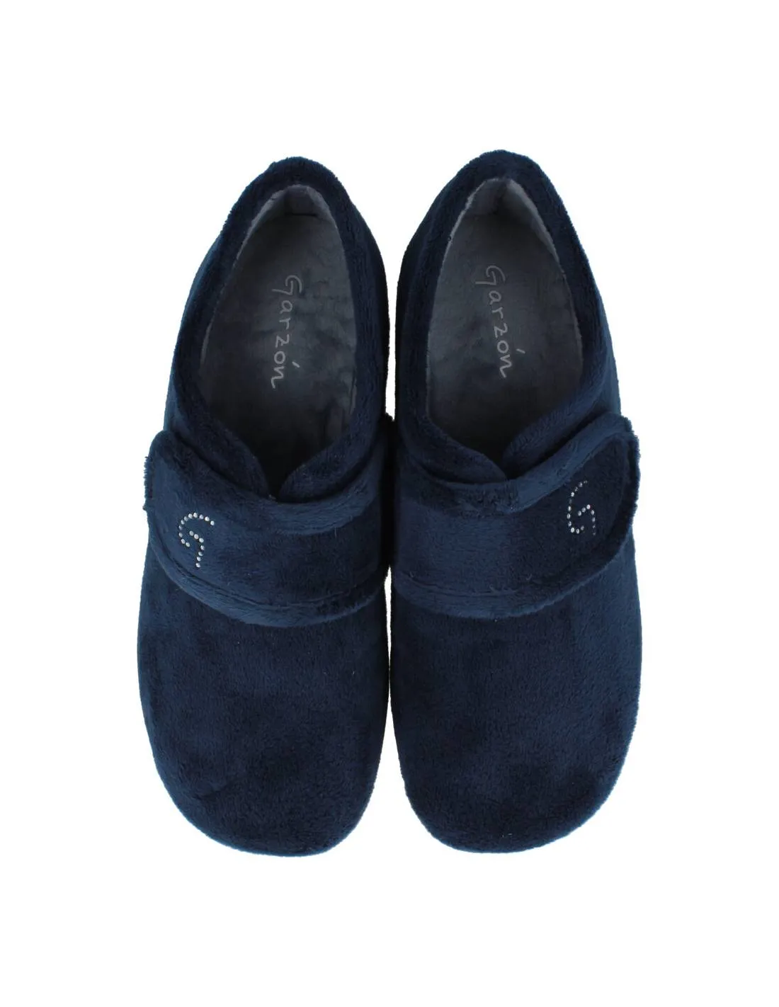 GARZóN  ZAPATILLAS CASA CERRADA VELCRO LOGO MARINO