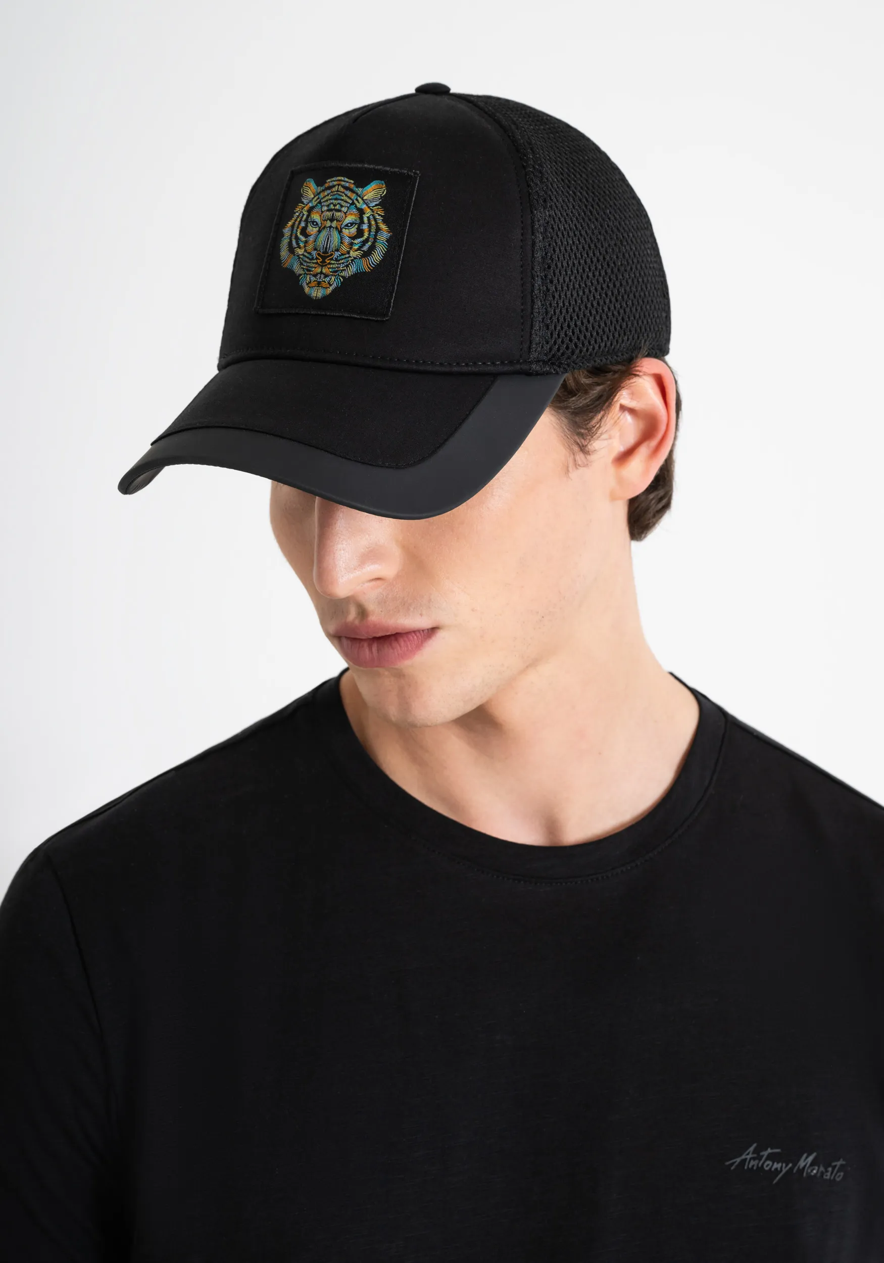 GORRA DE BÉISBOL DE ALGODÓN CON PARCHE DE TIGRE