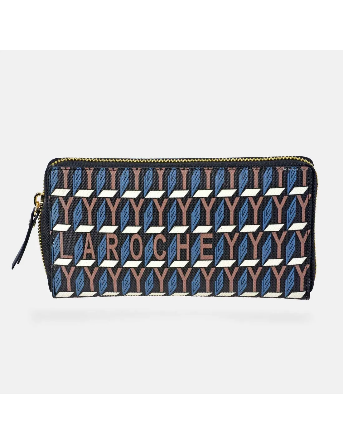 GUY LAROCHE monedero billetero grande para mujer en lona print logo