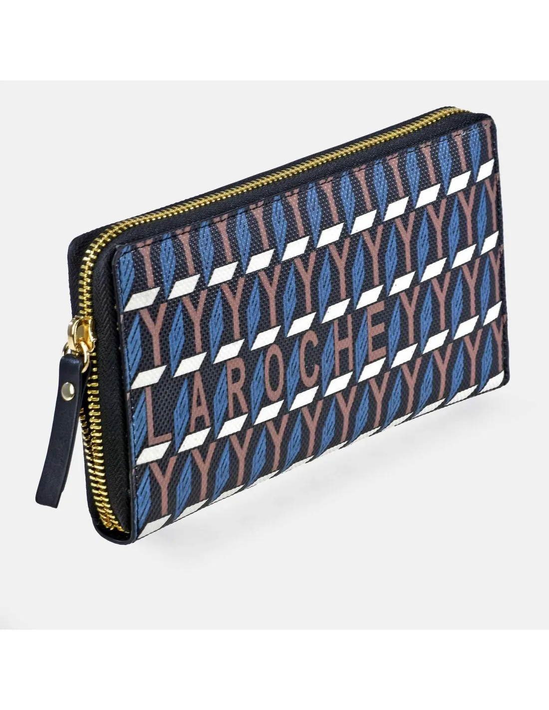 GUY LAROCHE monedero billetero grande para mujer en lona print logo