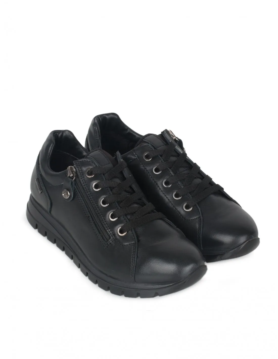 IMAC Zapatillas Piel Impermeables Negras