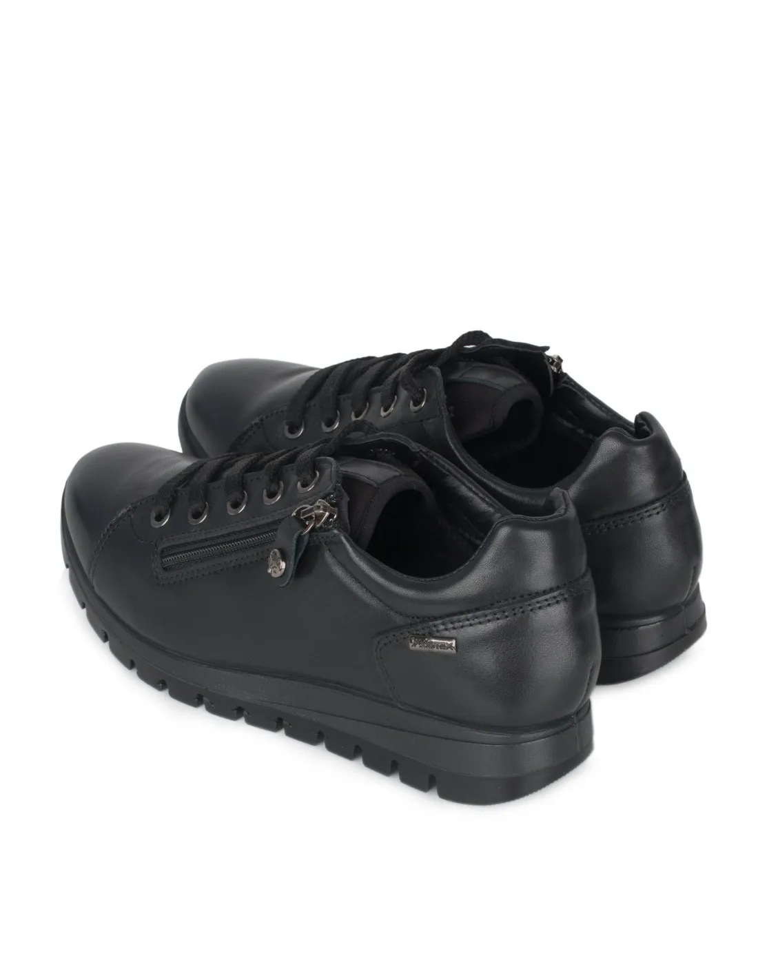 IMAC Zapatillas Piel Impermeables Negras
