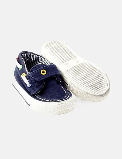 In Extenso Zapatilla azul detalle velcro