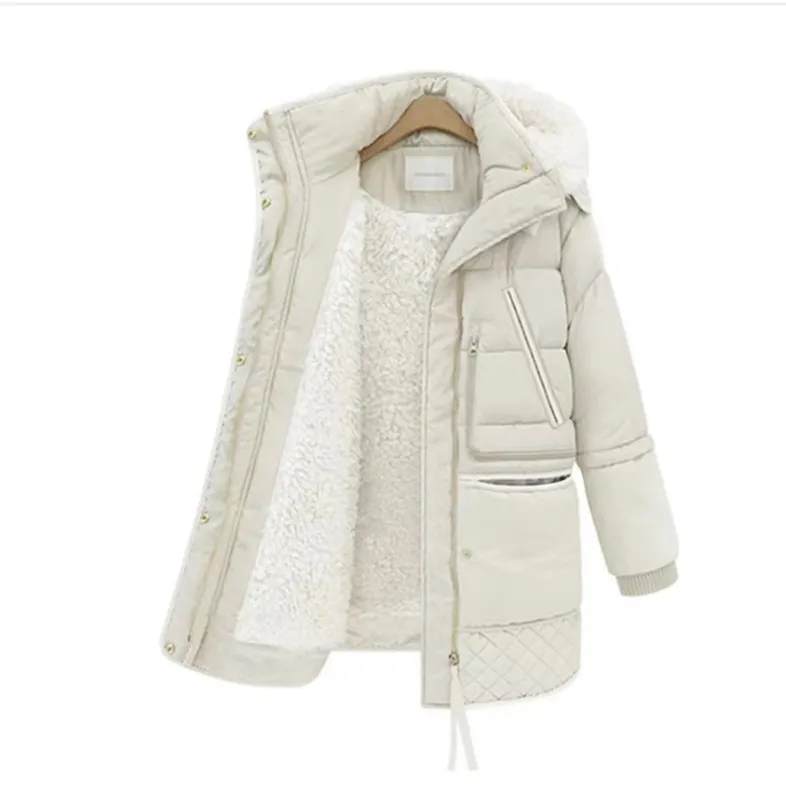 Invierno grueso de algodón académico para mujeres de la chaqueta de la chaqueta del abrigo