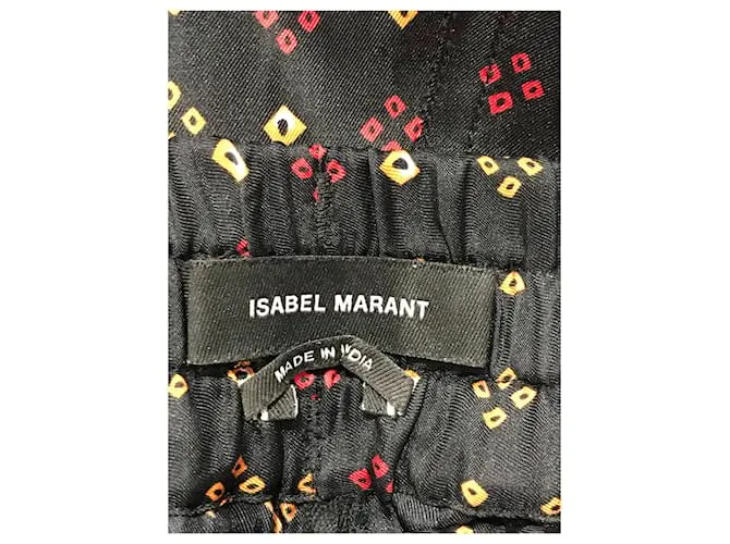 ISABEL MARANT Pantalón T.fr 36 Seda Negro 