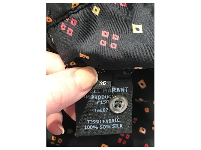 ISABEL MARANT Pantalón T.fr 36 Seda Negro 