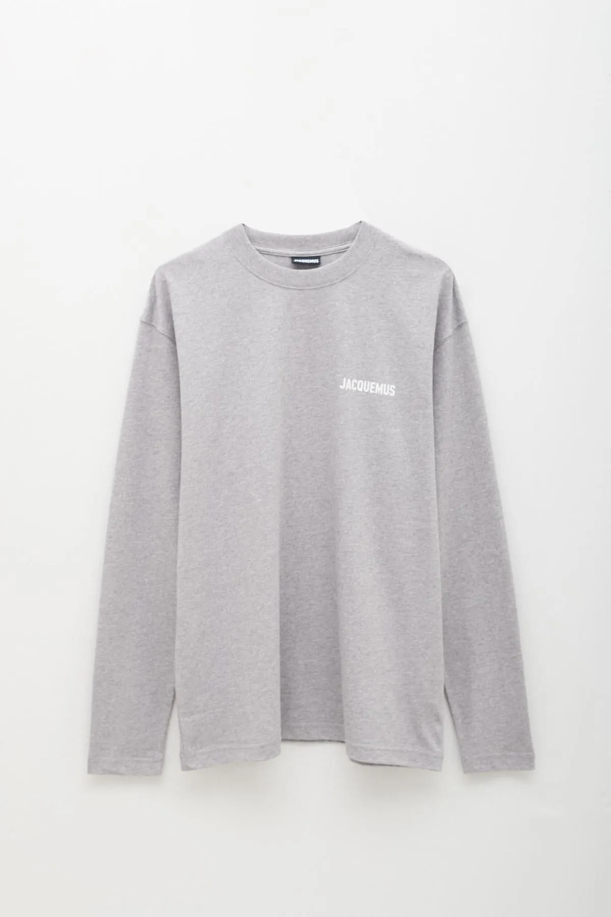 JACQUEMUS GREY MINI LOGO LS TSHIRT