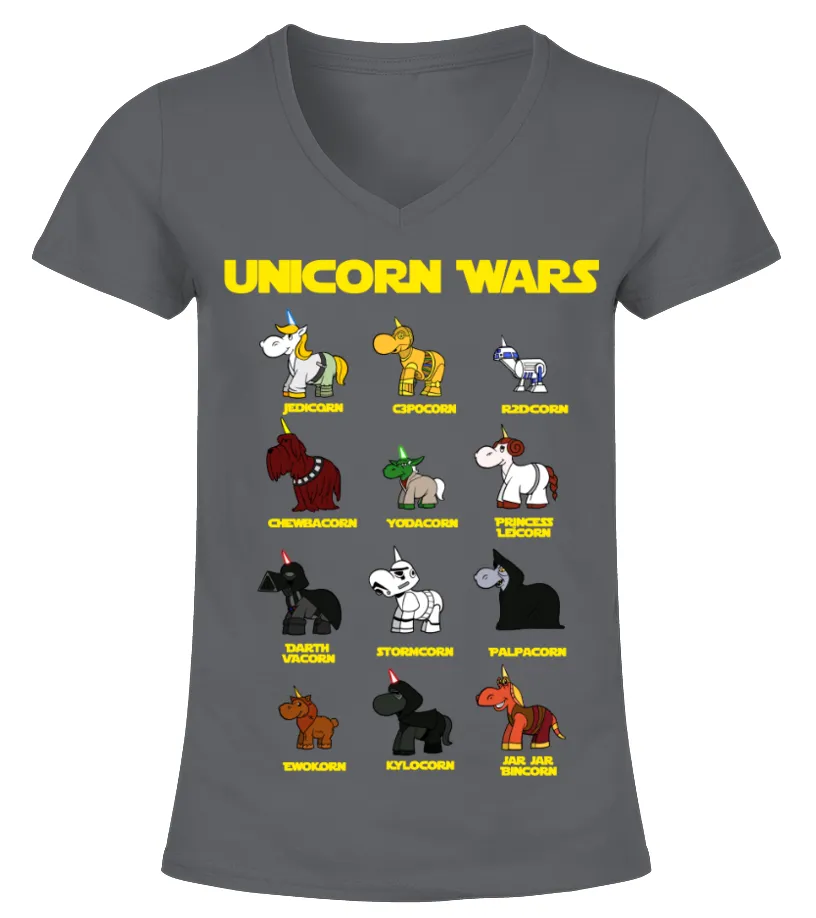 Join the Unicorn side of the Force! Camiseta cuello pico Mujer