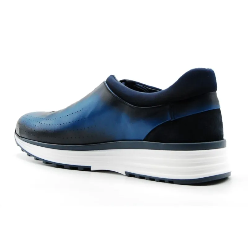 KEEP HONEST by Angel Infantes 23016C Azul y Cuero Zapato casual elásticos hombre