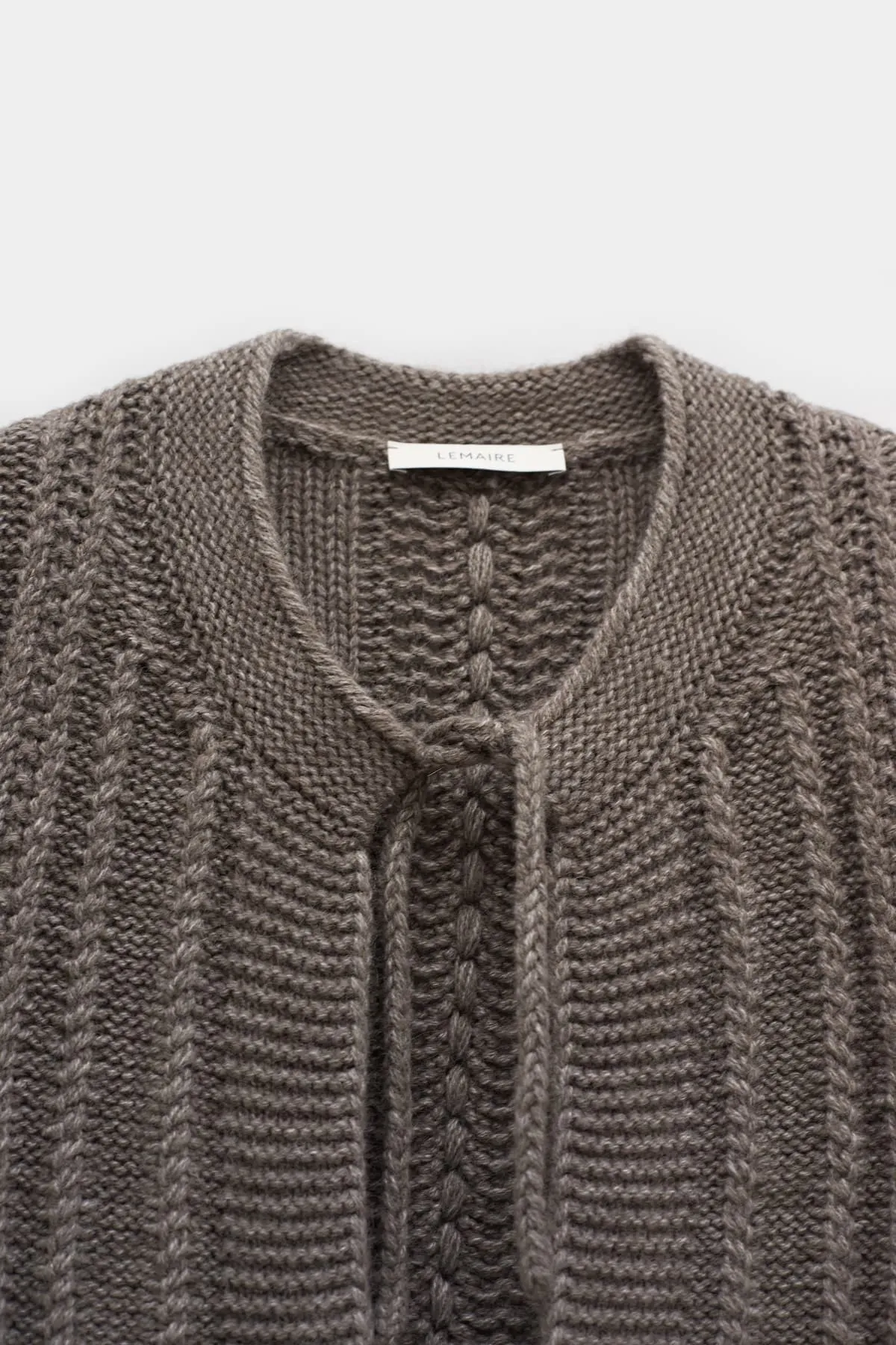 LEMAIRE DONKEY GREY TEXTURED STITCH VEST