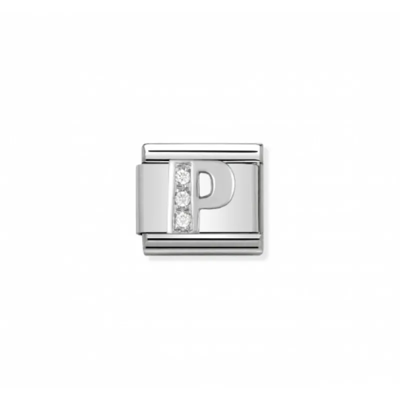 Link Nomination Acero y Plata "P" 330301 16