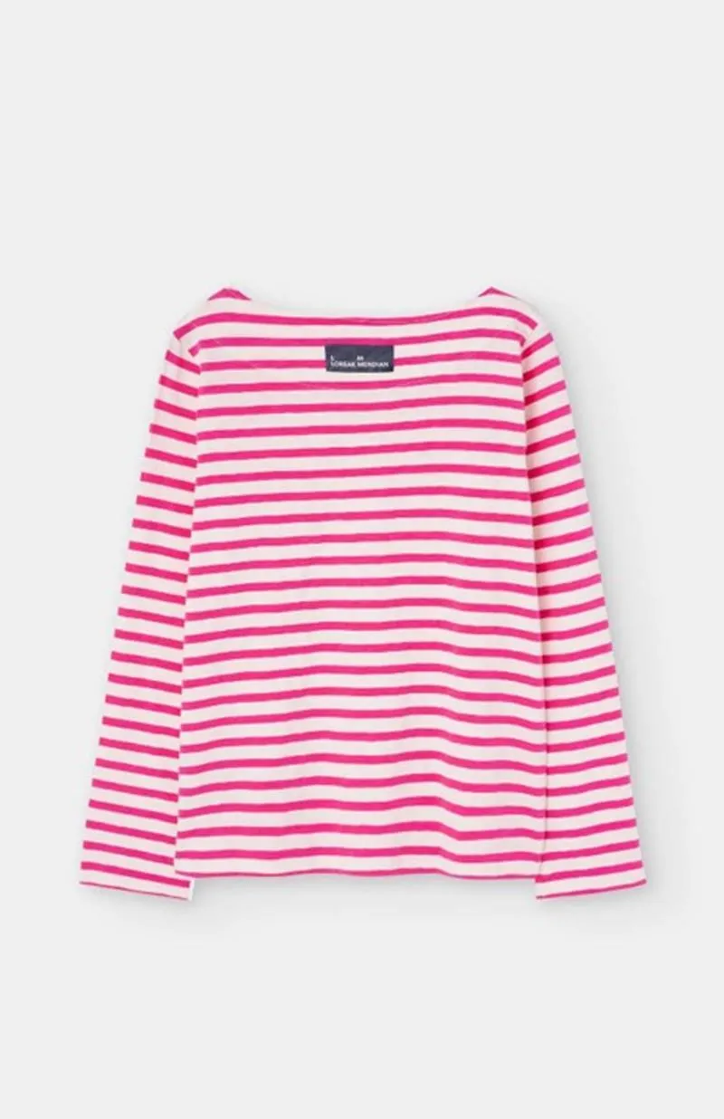 LOREAK MENDIAN CAMISETA DE RAYAS ROSAS BOGAK