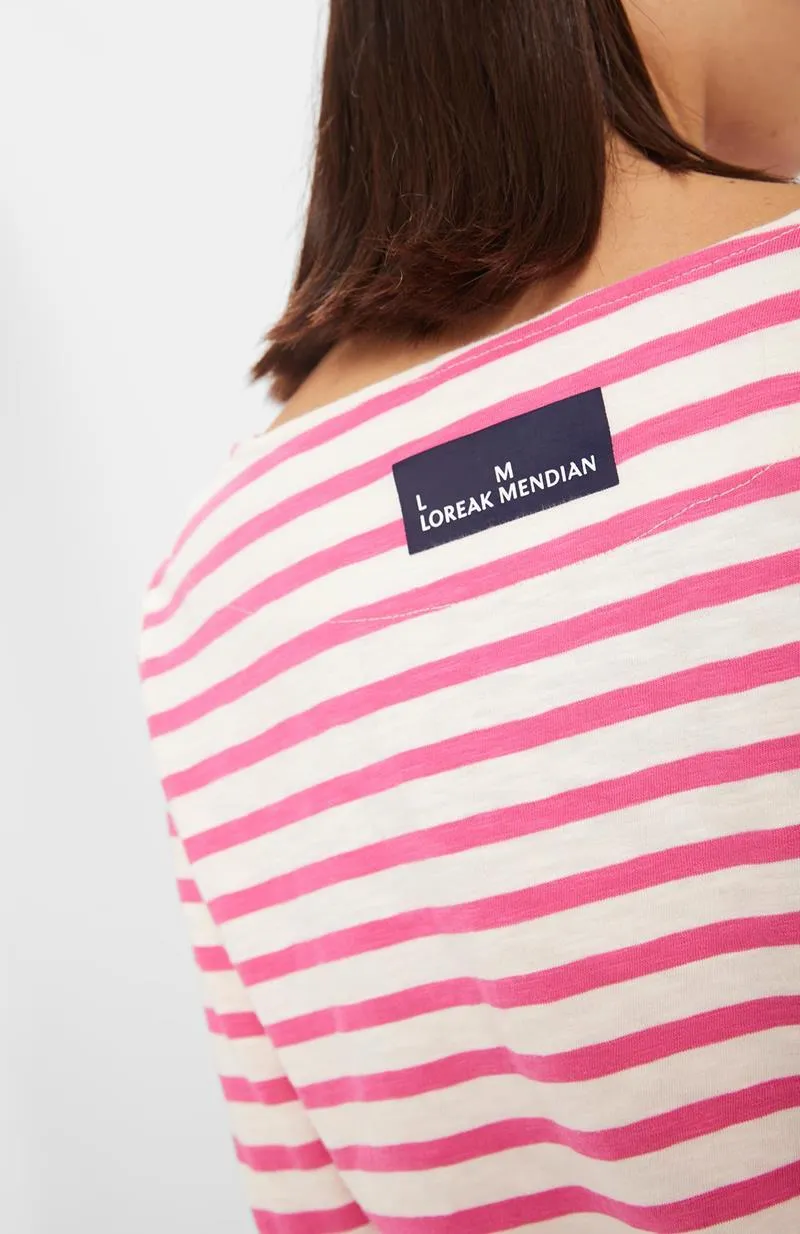 LOREAK MENDIAN CAMISETA DE RAYAS ROSAS BOGAK