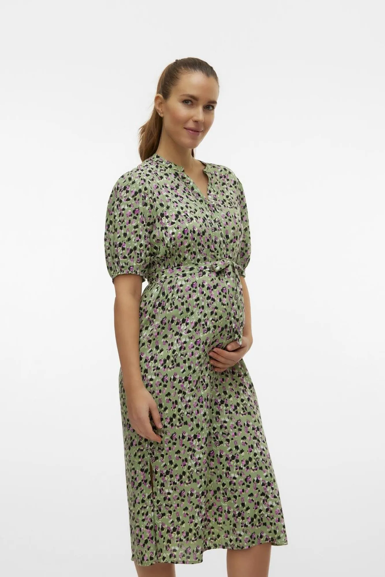 Mamalicious Vestido midi camisero maternity de lactancia
