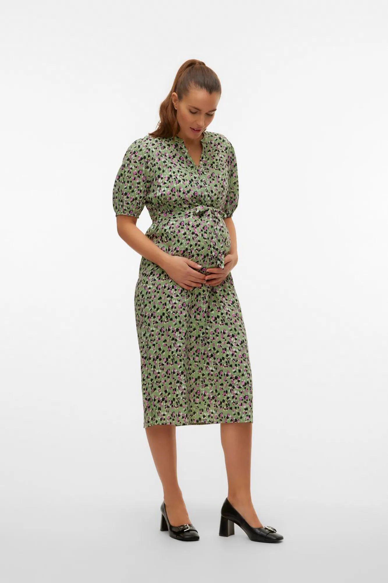 Mamalicious Vestido midi camisero maternity de lactancia
