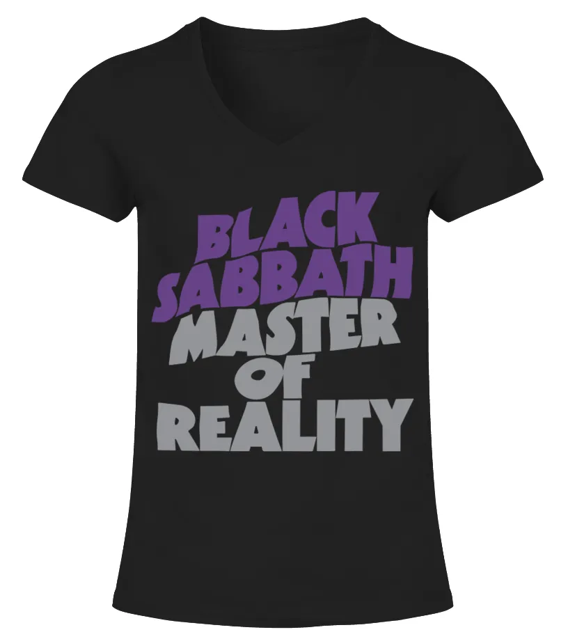 MET200032BK. BLACK SABBATH, 'MASTER OF REALITY' CAMISETA CUELLO PICO MUJER