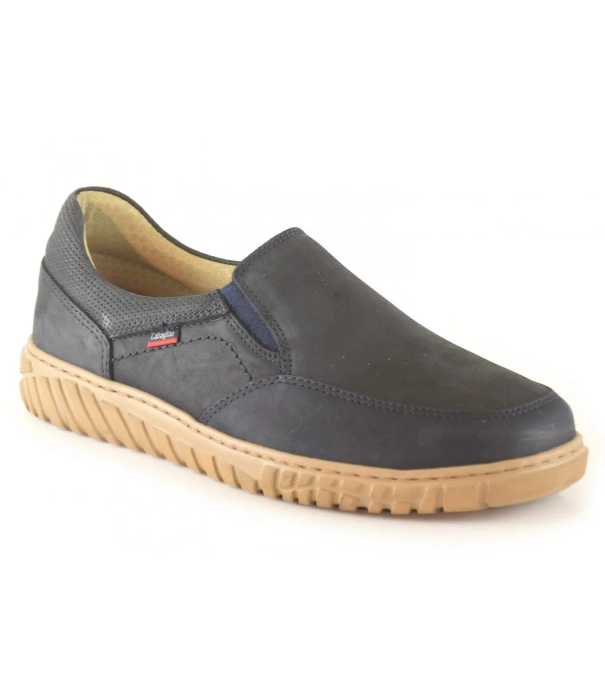 Mocasín con elásticos en color azul marino