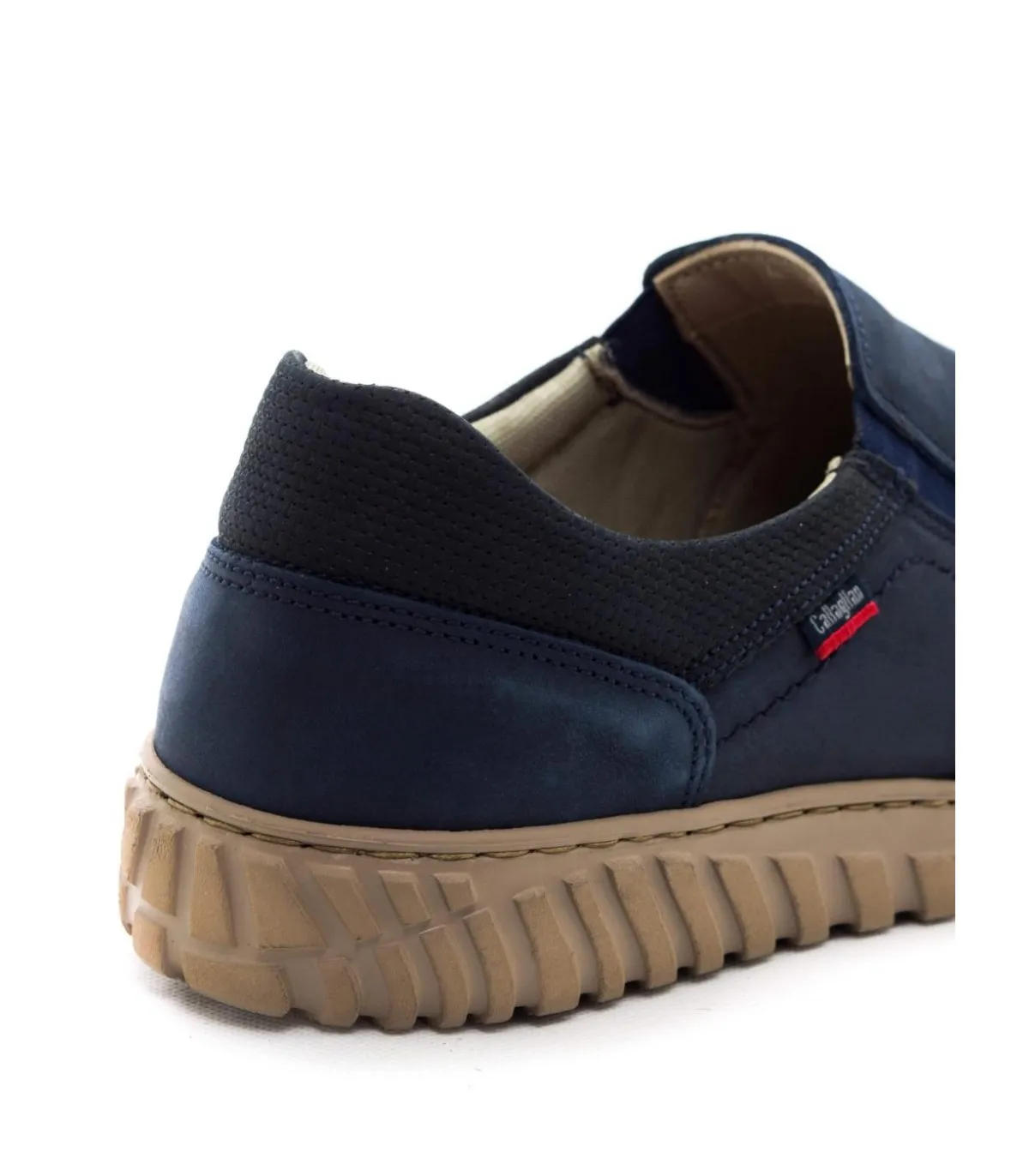 Mocasín con elásticos en color azul marino