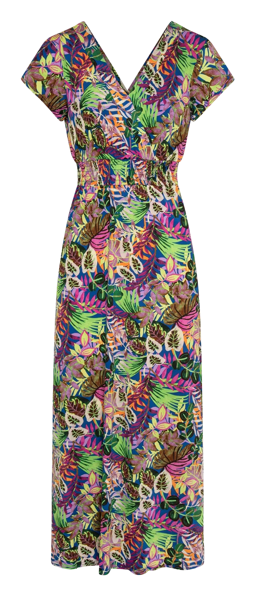 MORGAN RPALMI  VESTIDO LARGO AJUSTADO ESTAMPADO EN MULTICOLOR