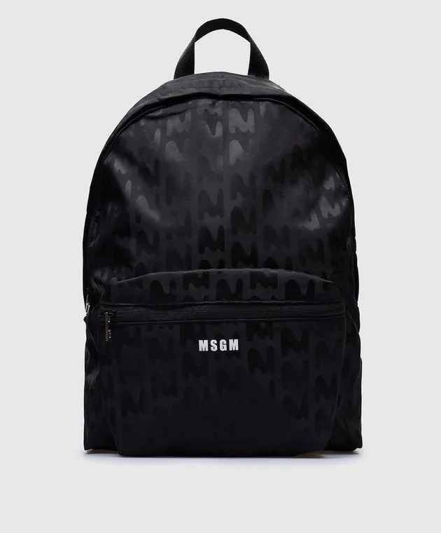 MSGM Black backpack with logo