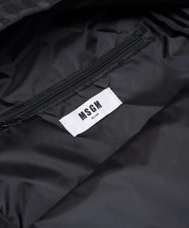 MSGM Black backpack with logo