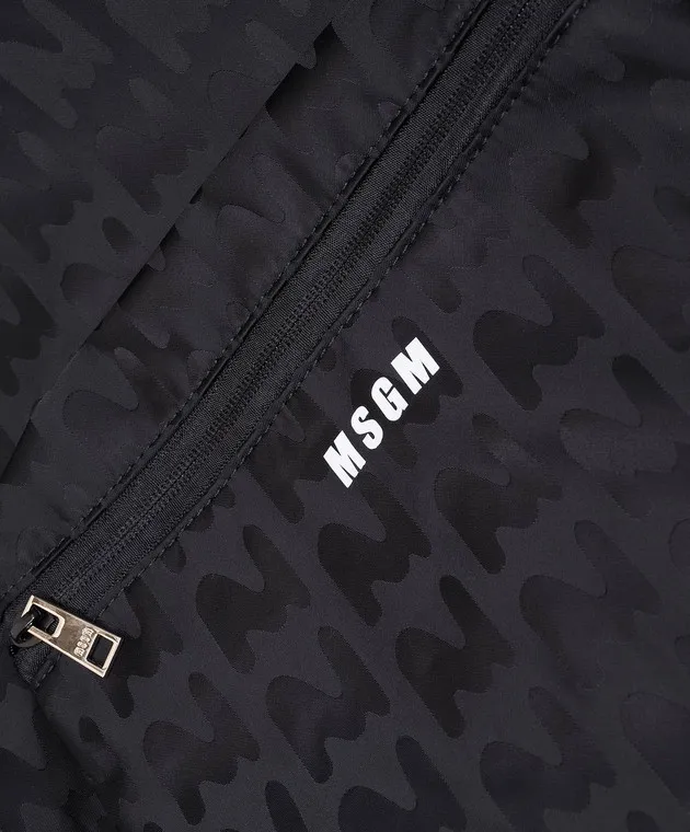 MSGM Black backpack with logo