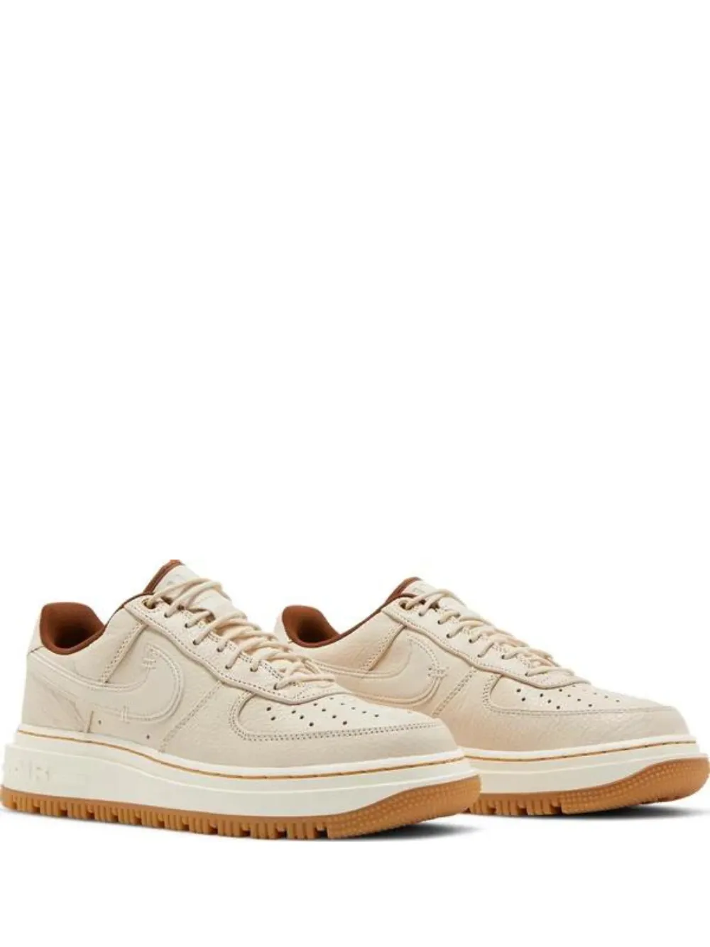 N372O Air Force 1 Luxe 'Pecan' Pearl White