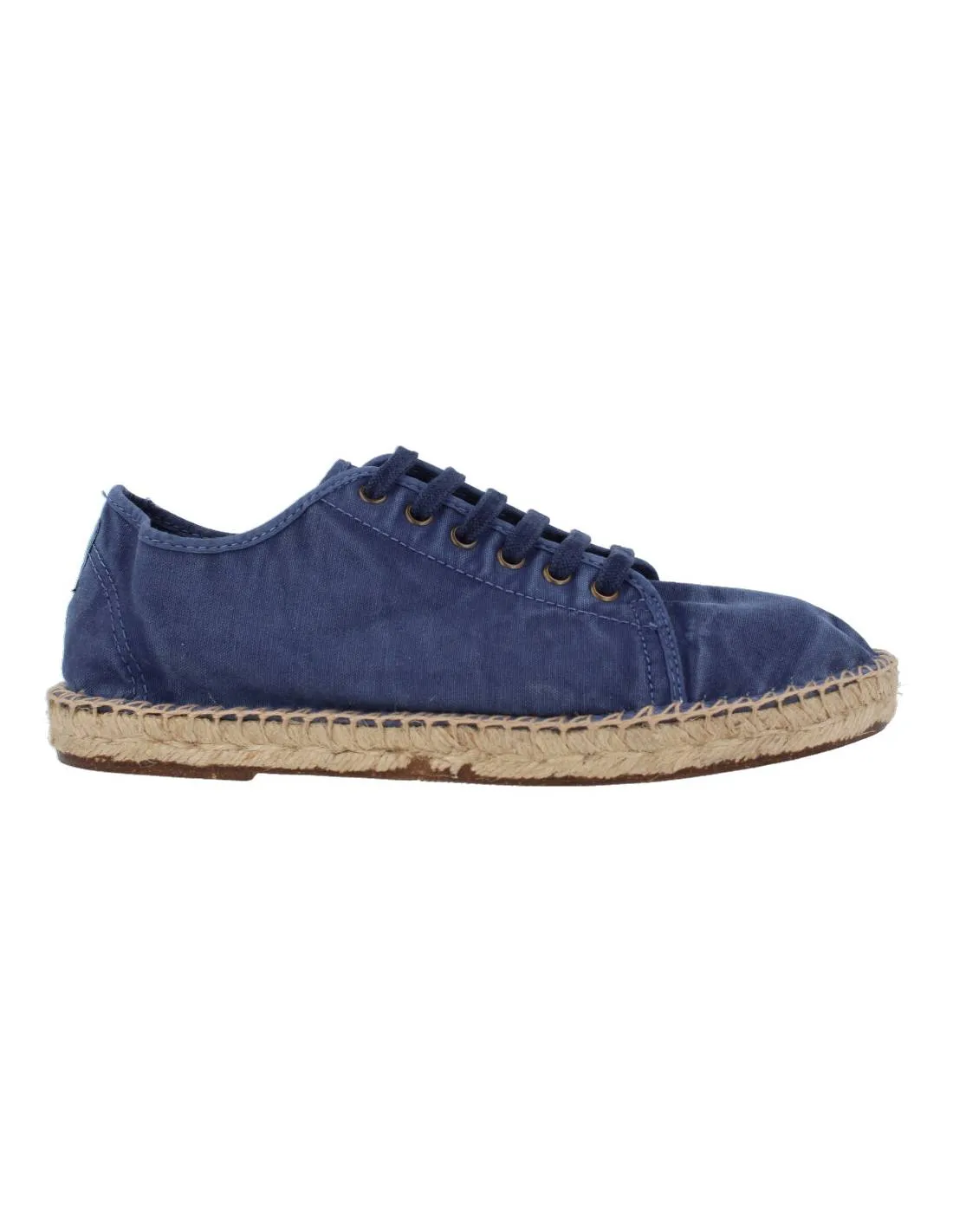NATURAL WORLD  ZAPATILLA BASKET ESPARTO CORDONES MAR