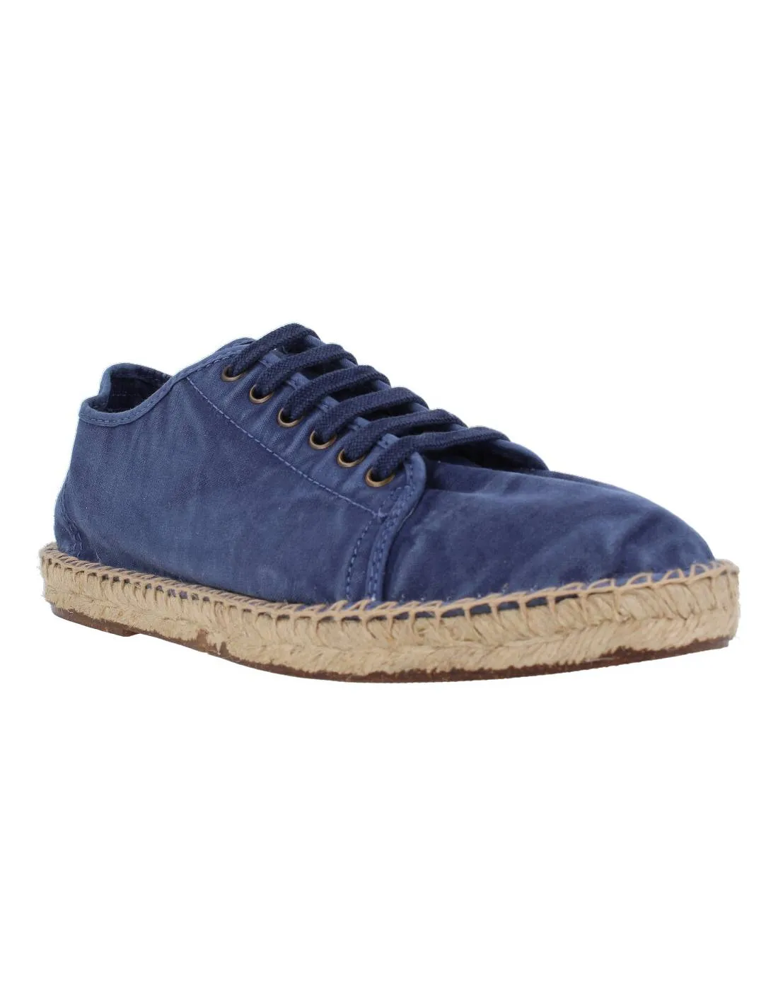 NATURAL WORLD  ZAPATILLA BASKET ESPARTO CORDONES MAR